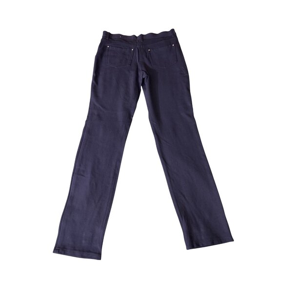 Chicos So Slimming Womens Pants Tall XS Navy Straight-Leg Zipper Pocket Normcore - Picture 3 of 8